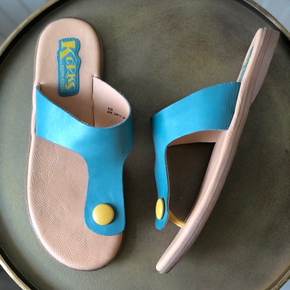 KorkEase Shoes Korks By Kork Ease Butyon Thong Sandal Blue Sz8